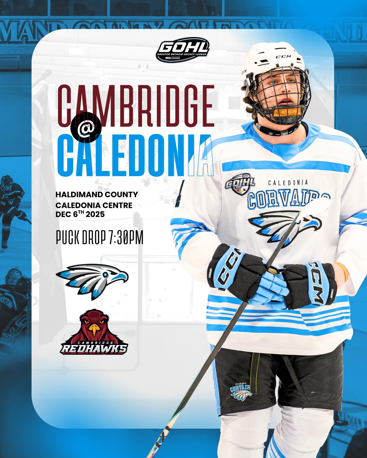 Part 2 of the home and home as we return to the HCCC tonight. #AllForCaledonia

⏰ 7:30 PM
🆚 @redhawksjrhc 
🏟️ H.C.C.C
🎟️ Tickets at the door (Cash/Card) 
📺 Watch live on @flohockey 
📸 @ethsimages