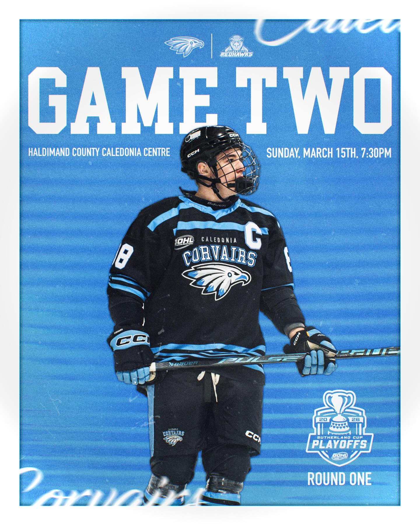 Time to even this thing up. Let’s pack the HCCC! #AllForCaledonia 

⏰ 7:30 PM
🆚 @redhawksjrhc 
🏟️ H.C.C.C
🎟️ Tickets at the door (Cash/Card) 
📺 Watch live on @flohockey 
📸 @ethsimages